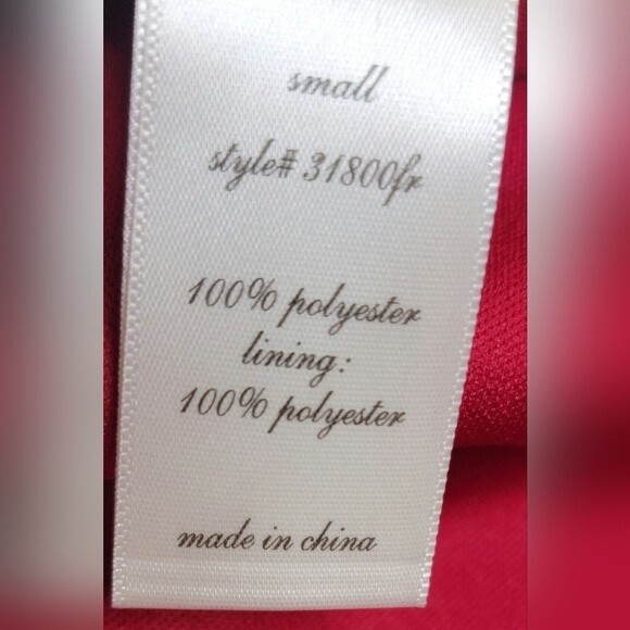 Alya Red Dress size Sm Faux Suede Sleeveless Shift Keyhole in back - Picture 6 of 7